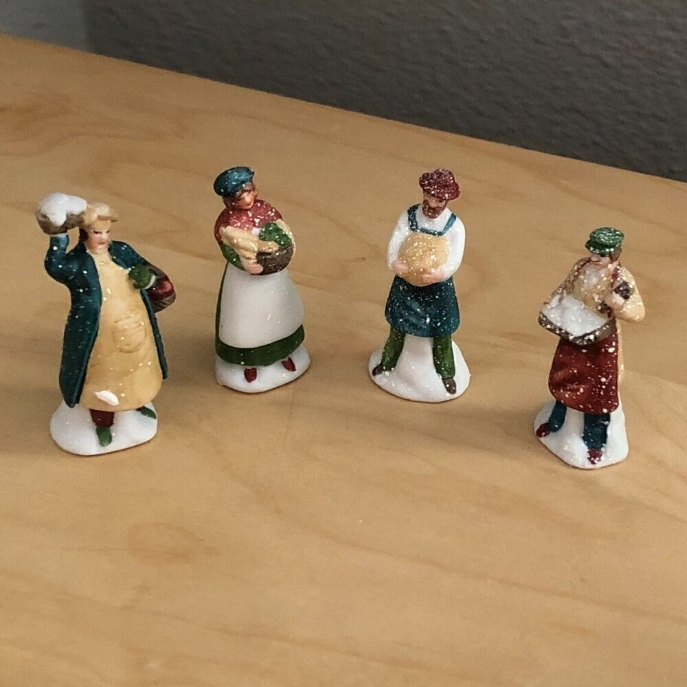 Dept 56 Heritage Village Handpainted Accessories - Set of 4 Shopkeepers NEW